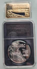 Lot de 2 pièces commémorative sur le Titanic, Timbres & Monnaies, Enlèvement ou Envoi