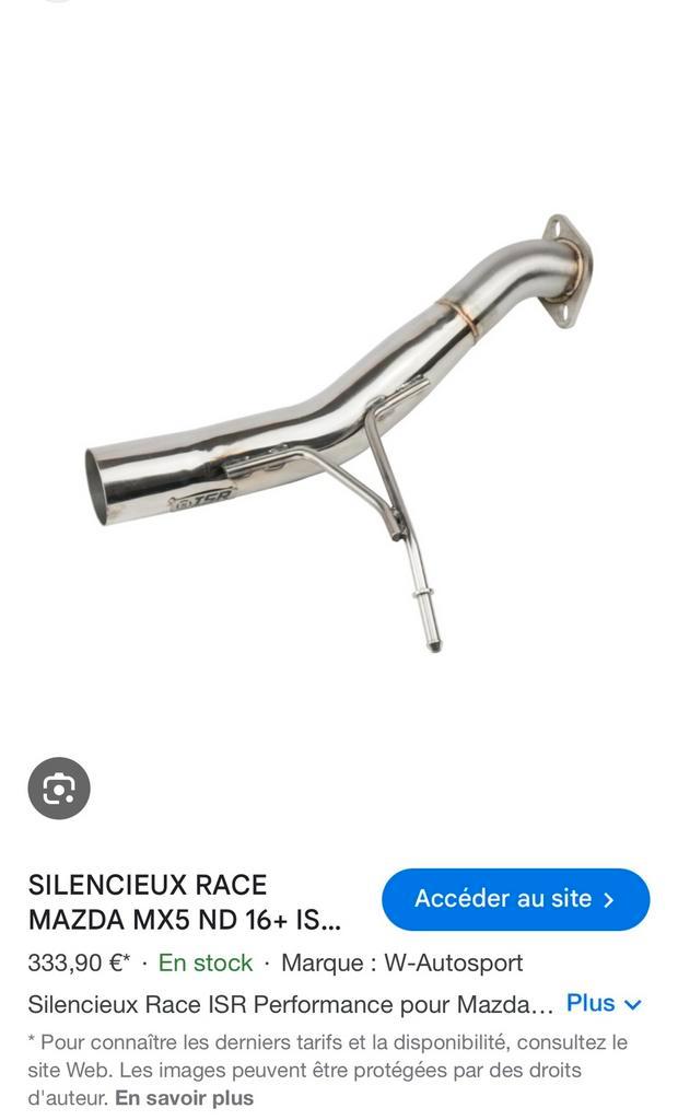 Sortie RACE  ISR Performance MX5 ND 1500 /2000ccc, Autos : Divers, Pièces de sport automobile, Comme neuf, Enlèvement