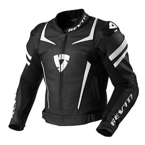 Blouson moto racing en cuir Rev'it Stellar, Motoren, Kleding | Motorkleding, Jas | leer, Heren, Tweedehands, Ophalen