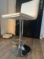 chaise en simili cuir blanc, Ophalen, Gebruikt, Wit, Leer