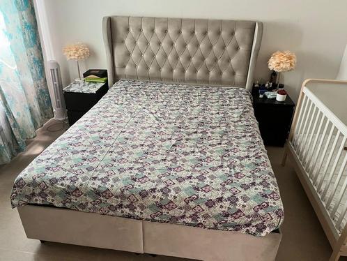Luxe masterbed met matras & opbergruimte, Huis en Inrichting, Slaapkamer | Boxsprings, Zo goed als nieuw, Ophalen