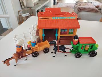 Vintage Fisher Price Western Town 