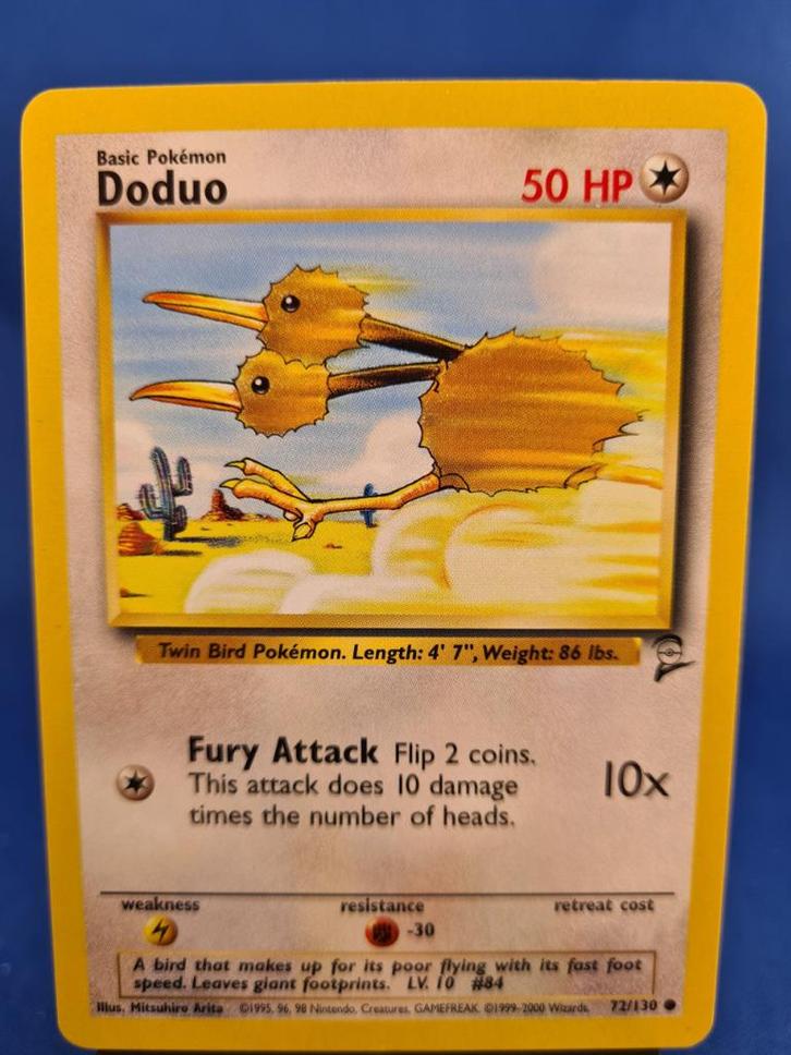 Doduo 72/130 - Base Set 2, Hobby en Vrije tijd, Verzamelkaartspellen | Pokémon, Gebruikt, Verzenden
