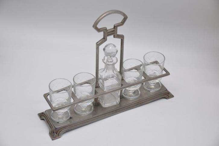 Set à liqueur - Jugendstil, Antiquités & Art, Antiquités | Verre & Cristal, Enlèvement ou Envoi