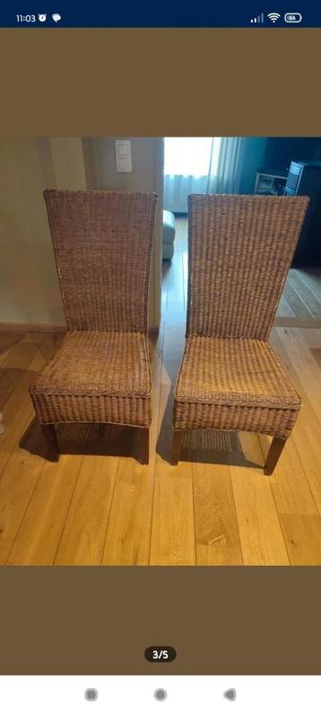6 Chaises en rotin beschikbaar voor biedingen