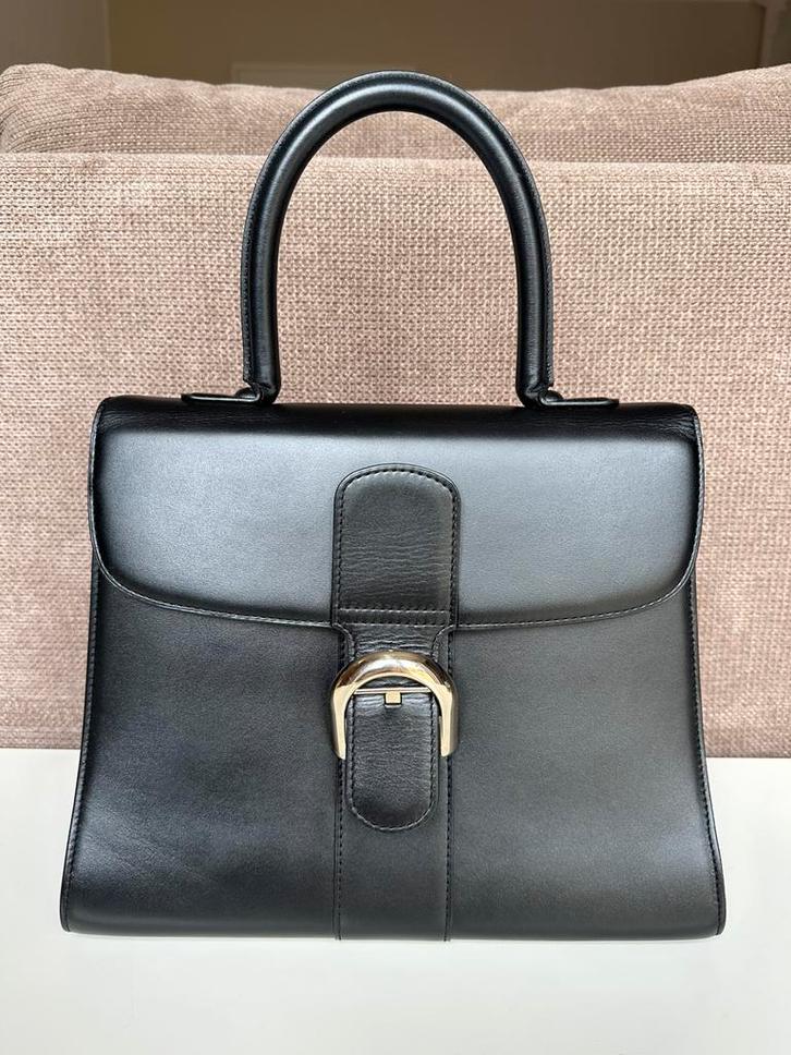 Delvaux Brillant MM in box leder, Handtassen en Accessoires, Tassen | Damestassen, Zo goed als nieuw, Ophalen