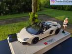 Make Up 1/18 Lamborghini Aventador SV Roadster wit, Ophalen of Verzenden, Nieuw, Auto