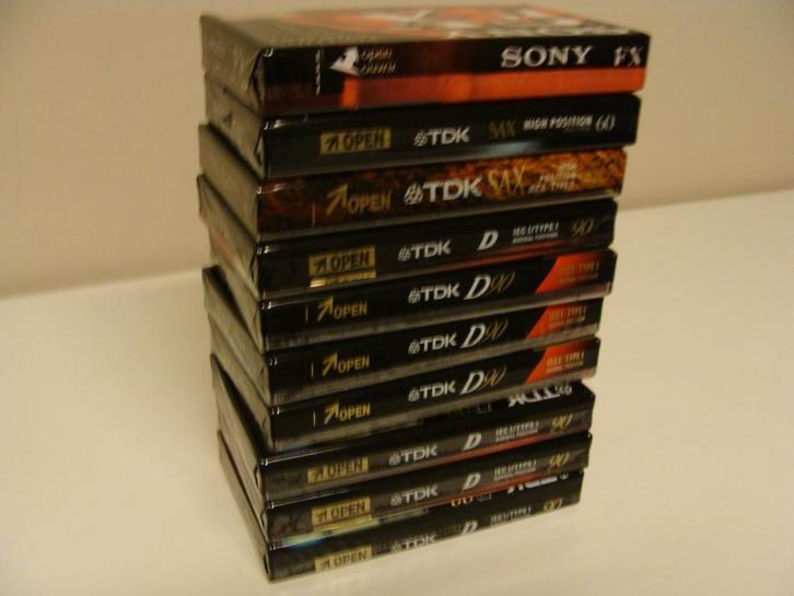 LOT : 10 Nieuwe Sealed Audio Cassettes TDK -SA-X90 /IECII/ +, Audio, Tv en Foto, Cassettedecks, Ophalen of Verzenden