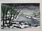 peinture * Gerard De Donder * Ruisseau d'hiver, Enlèvement ou Envoi