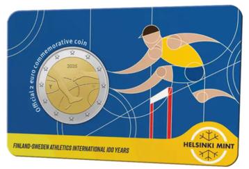 2 euro Finland 2025 Atletiek Finland-Zweden in coincard beschikbaar voor biedingen