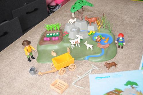 playmobil 3124 boerderij setje veld met rivier en geitjes, Kinderen en Baby's, Speelgoed | Playmobil, Gebruikt, Complete set, Ophalen of Verzenden