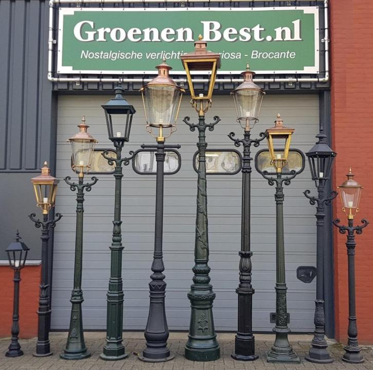 Gietijzeren lantaarnpalen tuinlantaarn tuinverlichting, Tuin en Terras, Buitenverlichting, Nieuw, Staande lamp, IJzer, 50 tot 250 watt