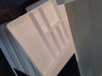 Lot de 2 range-couverts/ustensiles 52x50 cm, Ophalen, Wit, 50 tot 100 cm, Zo goed als nieuw