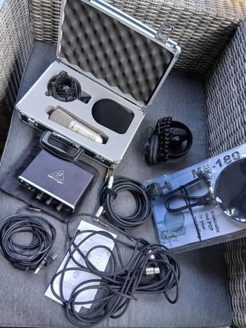 microfoon, statief, interface, popfilter, kabels beschikbaar voor biedingen