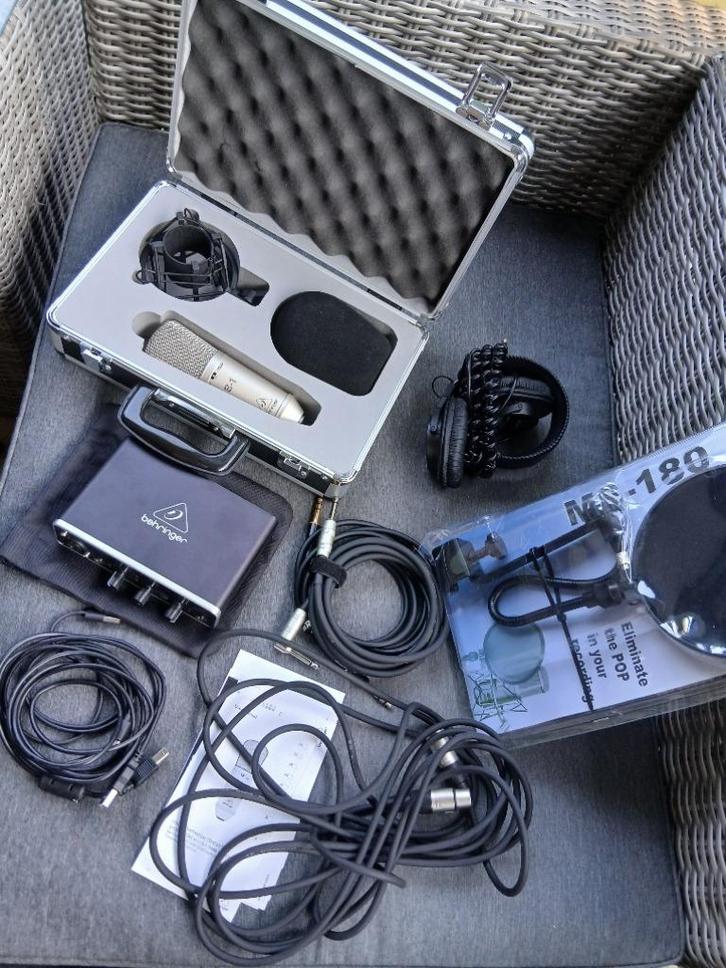 microfoon, statief, interface, popfilter, kabels, Muziek en Instrumenten, Microfoons, Nieuw, Zangmicrofoon, Ophalen of Verzenden