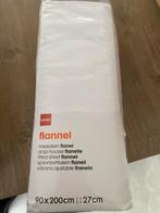 Hoeslaken flanel., Huis en Inrichting, Ophalen, Eenpersoons, Nieuw, Wit