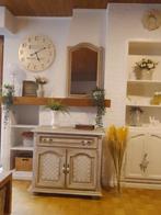 Grijs beige kastje met samen passende spiegel, Huis en Inrichting, Ophalen, Gebruikt