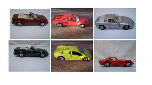 6 autootjes: Lamborghini Diablo / Ferrari / Mercedes Benz, Hobby en Vrije tijd, Modelauto's | 1:5 tot 1:12, Gebruikt, Auto, 1:9 t/m 1:12