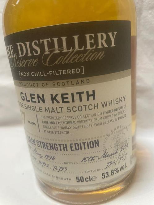 Whisky Glen Keith 17 jaar oud Distillery Reserve, Verzamelen, Wijnen, Nieuw, Vol, Ophalen of Verzenden