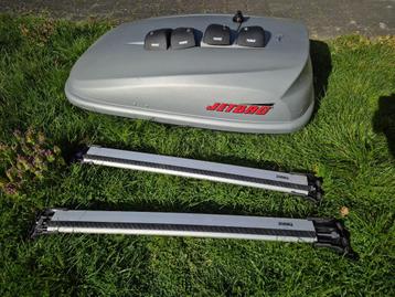 Thule Wingbars + dakkoffer Jetbag - ideaal voor Peugeot 5008, Autos : Divers, Coffres de toit, Enlèvement, Utilisé