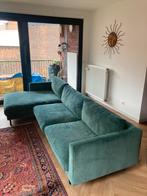 By Sidde green corduroy sofa couch, Huis en Inrichting, Gebruikt, Ophalen
