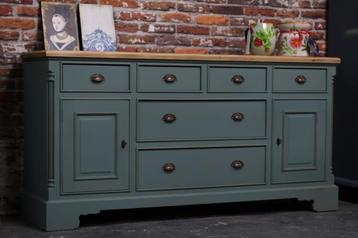 Dressoir *Eiland* vintage landelijk, Huis en Inrichting, Kasten | Dressoirs, Ophalen, 150 tot 200 cm, Zo goed als nieuw, Met lade(s)