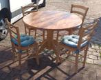 tafel met 4 stoelen, Huis en Inrichting, Tafels | Eettafels, Ophalen, Gebruikt, Vier personen, Rond
