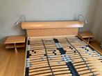 Bed Musterring met nachtkastjes, Ophalen, Bruin, Tweepersoons, 200 cm