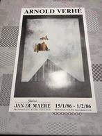 Vintage Poster Arnold Verhé - Galerie Jan de Maere 1986, Collections, Rectangulaire vertical, Utilisé, Affiche ou Poster pour porte ou plus grand