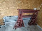Stelling Bokken 4 stuks met 2 loop bruggen, Ophalen, Gebruikt