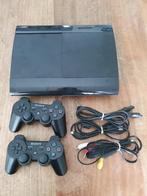 Playstation 3 slim met 2 controllers, Consoles de jeu & Jeux vidéo, Consoles de jeu | Sony PlayStation 3, Enlèvement, Utilisé