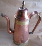 antieke koperen koffie en theepot, Antiek en Kunst, Ophalen of Verzenden, Koper