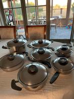 AMC kookpotten voor electrisch vuur of gas geen inductie!, Ophalen, Zo goed als nieuw, Inox, Keramische plaat