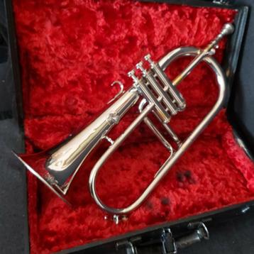 Antieke flugelhorn bugel speelklaar Sib, Muziek en Instrumenten, Ophalen of Verzenden, Gebruikt