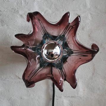 Vintage Murano glazen wandlamp. beschikbaar voor biedingen