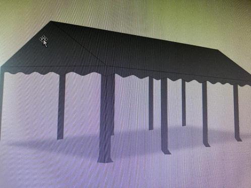 Dakzeil voor tent 8 X 4 m, Tuin en Terras, Partytenten, Ophalen