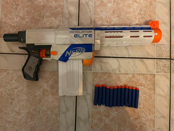 NERF N-Strike Elite Retaliator – Blaster, Enfants & Bébés, Jouets | Extérieur | Jeu d'action, Comme neuf, Enlèvement