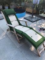 Ligstoel teak, Tuin en Terras, Ophalen, Gebruikt, Hout, Inklapbaar