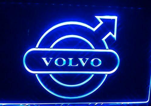 Volvo logo reclame led lamp decoratie verlichting en andere, Verzamelen, Merken en Reclamevoorwerpen, Nieuw, Lichtbak of (neon) lamp