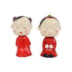Chinese Popjes Vintage Speelgoed Bobblehead Dolls Porselein, Utilisé, Enlèvement ou Envoi