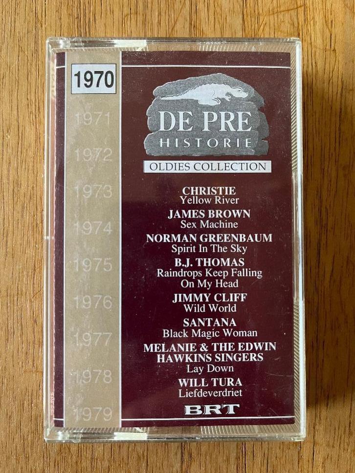 cassette De prehistorie 1970 - oldies collection, Cd's en Dvd's, Cassettebandjes, Zo goed als nieuw, Origineel, Pop, 1 bandje