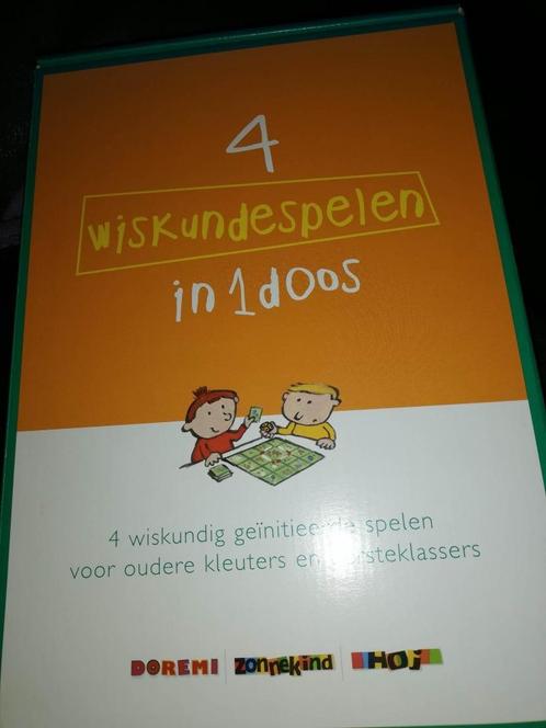 4 wiskundespelen oudere kleuters en eerste klassers, Diversen, Schoolbenodigdheden, Nieuw, Ophalen of Verzenden