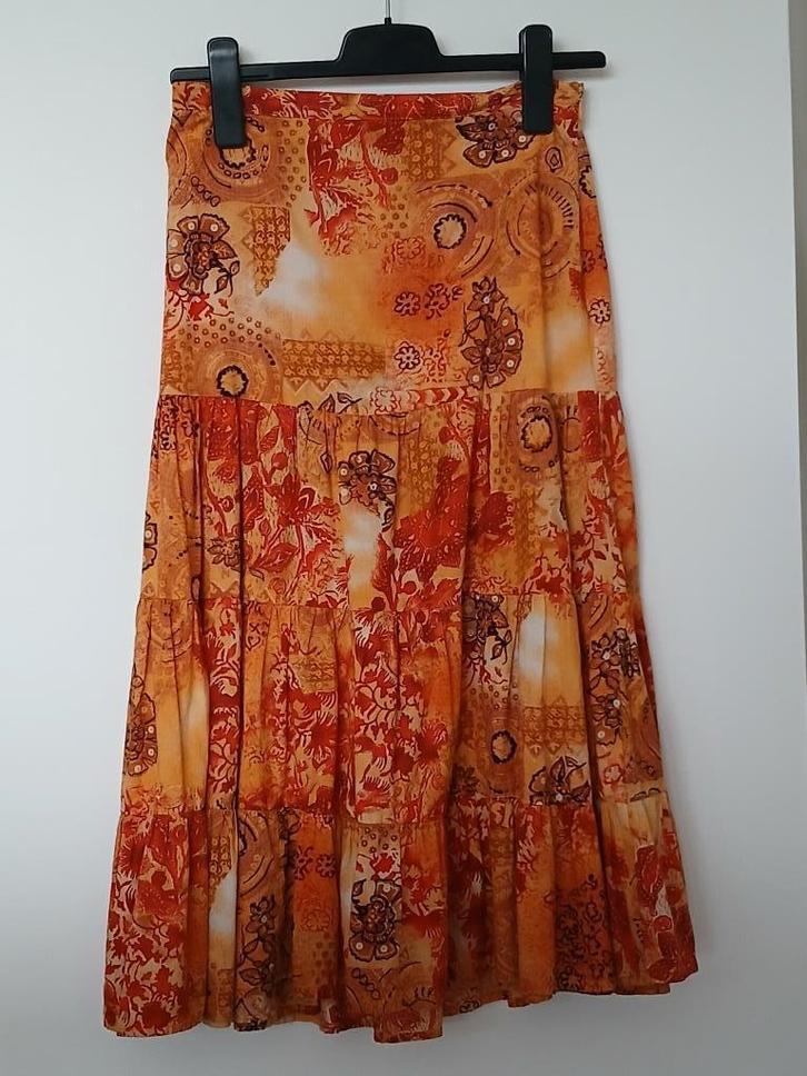 YESSICA C&A katoenen uitlopende rok met zijrits - Maat 36, Kleding | Dames, Rokken, Gedragen, Maat 36 (S), Overige kleuren, Onder de knie