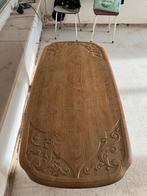 Eiken salon tafel met ingebouwde schuif, Antiek en Kunst, Ophalen