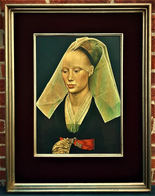 Rogier van der Weyden, portrait de dame (reproduction), Antiquités & Art, Art | Peinture | Classique, Enlèvement ou Envoi