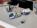 Politiewagen/helikopter en moto van playmobil, Kinderen en Baby's, Speelgoed | Playmobil, Ophalen, Zo goed als nieuw