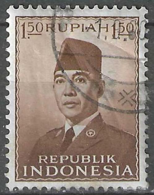 Indonesie 1953 - Yvert 64 - President Sukarno (ST), Postzegels en Munten, Postzegels | Azië, Gestempeld, Verzenden