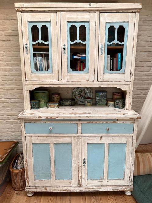 Franse brocante kast, Huis en Inrichting, Kasten | Buffetkasten, Zo goed als nieuw, Ophalen