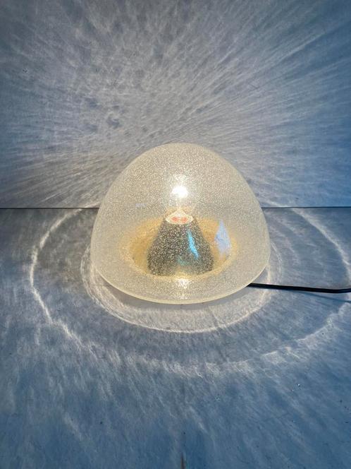 Vintage bubbel glazen plafondlamp van Hoffmeister leuchte, Huis en Inrichting, Lampen | Plafondlampen, Gebruikt, Glas, Ophalen of Verzenden