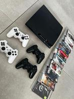 Playstation 3 met 4 controlers en 10 games, Games en Spelcomputers, Spelcomputers | Sony PlayStation 3, Ophalen, 250 GB, Met 3 controllers of meer